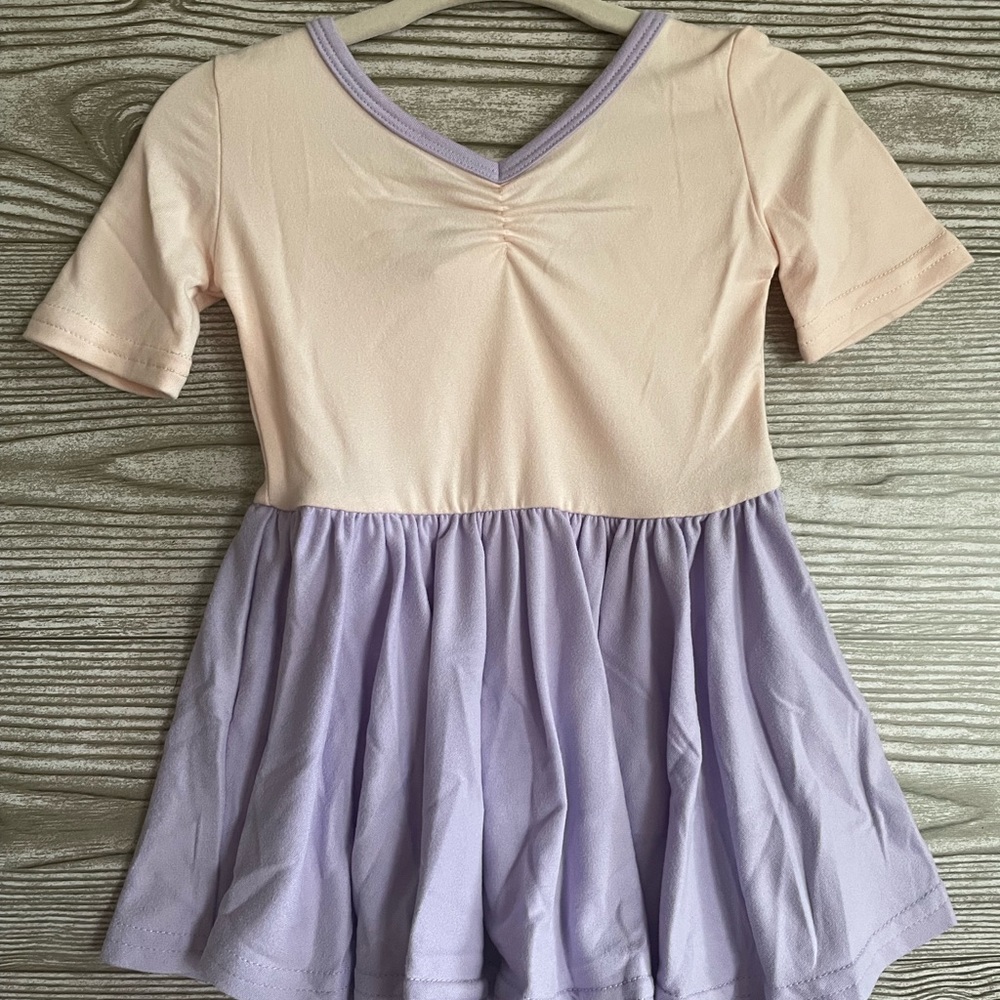 Ballerina color block dress.